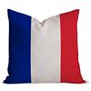 HIGOSS Federa per cuscino lombare con bandiera della Francia, 40,5 x 40,5 cm, quadrata in cotone e lino, federa decorativa con cerniera nascosta per divano, camera da letto e casa