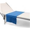 Morbidissimi Telo Multiuso in Spugna 100% Cotone, 40x100 cm con Tasche Portaoggetti, Telo per Sdraio, Asciugamano per Palestra, Mare, Piscina, Viaggi, Campeggio, Asciugatura Rapida, Leggero e Compatto, Blu Royal
