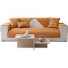 VanderHOME Copridivano a 1/2/3/4 posti, Copertura Protezione Divano, Copri Divano in ciniglia,Copridivano in stile bohémien, Copridivani antigraffio per gatti 70 * 210cm-Arancione-Schienale(1 PC)