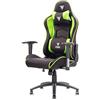 ITEK PLAYCOM FM20 Sedia Gaming ergon. Verde, schienale reclinabile, braccioli e poggiatesta regolabili, sup. lombare, comfort e design, ideale come sedia ufficio, sedia per studio o poltrona per gamer