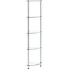 Generic Scaffale a 5 Livelli Trasparente 30x30x130cm in Vetro Temperato (5,52 kg)-Mobili