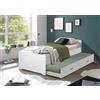 AVANTI TRENDSTORE - Barile - Letto singolo con letto estraibile, in legno laminato nel colore bianco. Dimensioni ca. LAP 97x67x206 cm