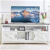 Redlifeᅟᅠ Mobile per TV Fino a 65 Pollici, Credenza Con Prese, Board Con Armadi e Scaffali Aperti, Stile Country Moderno per Soggiorno (Nero)