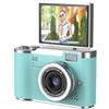 YUYQAQ Fotocamera digitale 4K per fotografia con messa a fuoco automatica, fotocamera da 48 MP per vlogging, fotocamera da viaggio compatta da 2,4 pollici con zoom 8X anti-shake, piccolo regalo portatile
