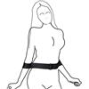 BONDAGERIE® Manette per coppia, costrittivo per legare fianchi e polsi al corpo, lui lei donna uomo slave schiavo