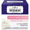 Acqua alle Rose, Contorno Occhi Antirughe Sensitive, Crema Occhi Antiage e Anti Occhiaie - Con Collagene Vegetale e Estratto di Rosa, Ingredienti Naturali - 15 ml