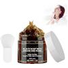 Boxiatil Morocco Nero Sapone Naturale Marocchino Nero Peeling Gel Doccia Per Pelle Morbida con Argan E Rosa, Sapone Nero Scrub Corpo per Sbiancamento Pelle, 200g, Pennello per maschera facciale gratis