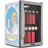 KLARSTEIN Frigorifero 70L, Mini frigo Silenzioso con Ripiani Rimovibili, Porta in Vetro e LED, Adatto all'Uso Esterno, 0-10°C