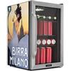 KLARSTEIN Frigorifero 70L, Mini frigo Silenzioso con Ripiani Rimovibili, Porta in Vetro e LED, Adatto all'Uso Esterno, 0-10°C