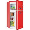 KLARSTEIN Irene - Frigorifero con Freezer, Rétro, Potenza di Raffreddamento Regolabile, 61 L, Freezer da 25 L, Rosso