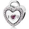 LES FOLIES DI PAOLA GRIECO Charm Cuore Lucchetto Amore I Love You in argento 925 - Les Folies per Pandora