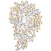 EVER FAITH Spilla Regalo, Marquise Cristallo Austriaco Sposa Mazzo di Fiori e Foglie Trasparente Oro-Fondo