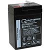 Q-Batteries 6LS-4.5 6V 4.5Ah Blei-Vlies Akku/AGM VRLA