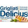 Delicius Scatola Filetti di Sgombro Grigliato o/oliva 90g, Lavorati a Mano, Pesce Azzurro, Ricco di Omega 3