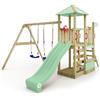 Wickey Gioco da giardino WICKEY Smart Savana con altalena e scivolo, struttura da esterno per bambini con sabbiera, scaletta e accessori da gioco (verde pastello)