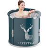 Generic Vasca da bagno pieghevole - Vasca da bagno per tutto il corpo per uso domestico, bagno di acqua calda, bagno di ghiaccio, terapia del ghiaccio, secchio da bagno pieghevole per adulti | Vasca da bagno