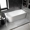 BERNSTEIN Vasca da bagno freestanding NOVA SLIM LINE - bianco lucido - installazione a destra - Senza rubinetteria, Senza sistema di drennaggio, 150 x 78 cm