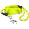 SNOOT Guinzaglio rotondo per cani, impermeabile, 10 m, con cinturino da polso, robusto guinzaglio per allenamento a ruota libera, giallo fluo, fino a 35 kg