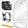 TXErfolg Vetro a Specchio Sostituzione per Ducato Jumper Boxer Movano C 2006-2023, Riscaldabile Vetro Specchietto di Ricambio ABS Specchietto Retrovisore (Sinistro)