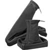 L & P Car Design Cuffia cambio e Freno a mano compatibile con Opel Astra G 1998-2004 - nero grigio - vera pelle - leva cambio manuale - (A099-11)