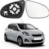 JinsenTGG Vetro di ricambio per specchietto retrovisore per Citroen C1 2014-2020, ricambio asferico per Peugeot 108, specchietto retrovisore esterno regolabile, lente di retromarcia, ricambio per Toyota AYGO