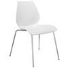 Kartell Maui Sedia Senza Braccioli da Ufficio, Set da 2 Senza braccioli, Bianco Zinco, Standard