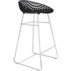Kartell Smatrik Stool, Sgabello, Nero con struttura cromata