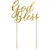 Libetui Decorazione per torta God Bless per comunione, cresima, battesimo, decorazione per torta God bless Made in EU