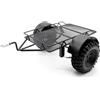 Ezweiji Rimorchio RC 1/10, nero metallo RC Car Trailer Hopper con due pneumatici, Heavy Duty Trailer Truck Metal Kit per Axial SCX10 D90 TRX4 1/10 parti fai da te