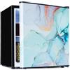 Klarstein CoolArt - Combinazione di Congelatore e Frigorifero, Frigo con 2 Livelli, Design Frontale, Termostato con 5 Livelli, 0-10 °C, Volume: 45 Litri, Motivo: Pastello