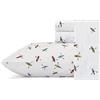 Eddie Bauer Sheet Set di Biancheria da Letto in Percalle di Cotone, Croccante e Fresco, Elegante Decorazione per la casa, Kayak Bianco/Multi, Coppia