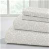 Modern Threads Lenzuola in morbida microfibra stampata - Lussuosa biancheria da letto in microfibra - Include lenzuolo piatto, lenzuolo con angoli con tasche profonde e federe Abella Twin