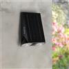M Ledme - Applique da esterno a LED solare Black Eyes con sensore di movimento e crepuscolare, 800 lm, 1,3 W, IP44, luce bianca naturale (4000 K) per giardino, terrazza, facciata, parete