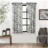 Ellis Curtain Victoria Park Toile - Coppia di Pannelli su Misura con fermatende, 162 x 137 cm, Colore: Nero