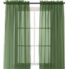 Elegant Comfort 2-Piece Sheer Panel con 5,1 cm Asta Tascabile - Tenda per Finestra, 152,4 cm Larghezza x 213,4 cm Lunghezza - Hunter Green