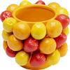 Kare Design Vaso Fruit Parade, giallo/rosso, altezza 20 cm, porcellana, vaso per fiori, vaso da tavolo, soggiorno
