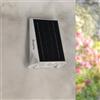 M Ledme - Applique da esterno a LED solare White Eyes con sensore di movimento e crepuscolare, 800 lm, 1,3 W, IP44, luce bianca naturale (4000 K) per giardino, terrazza, facciata, parete