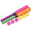 CeleMoon Confezione da 2 mazze da baseball per bambini da 55,9 cm, in schiuma morbida, con 6 palline, per bambini, bambini, ragazzi, sport all'aperto, interni, gioco a T, arancione e rosa
