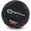 Optimum Street Football - Gomma Durevole di Alta Qualità a Lunga Durata con Presa Ideale per Calcestruzzo e Asfalto, Per Tutte le Stagioni - Taglia 4, Pompa per Pallone Inclusa, Nero/Giallo