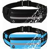 COYUN 2 Pezzi Marsupio Running, Marsupio Corsa Running, Impermeabile Per Uomo E Donna, Per Escursioni, Fitness, Viaggi, Corsa, Pocking, Accessori, Cintura Elastica
