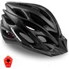 Shinmax Casco Bici Uomo Donna con LED Luce di Sicurezza Casco MTB con Visiera Casco da Bici Ultraleggero Casco Bici da Corsa Adulto Unisex Casco da Bicicletta Ciclismo Protezione Regolabile 57-62cm