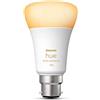Philips Hue White Ambiance Lampadina LED Smart, Attacco a Baionetta B22, Luce Bi
