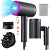 JANOLTY Phon Capelli Professionale Pieghevole con Tasto Aria Fredda, Asciugacapelli Ionico 2400W | Da viaggio, Compatto e Silenzioso | Diffusore, Beccuccio, Borsa | 2 Livelli di Calore, 3 Velocità