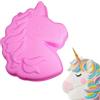 Diyxisk Stampo Silicone Torta, Unicorno Stampi in Silicone, Rosa Stampo per Torta, Cartone Animato 3D Stampi per Dolci, Può Essere Trasformato in Torte, Cioccolatini, Dessert, Budini