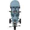 HUOLE Carrozzina pieghevole per 0-36 mesi, 0-25 kg, passeggino per bambini combinato, passeggino compatto con sedile, cestino portaoggetti, cintura di sicurezza, 100 x 75 x 50 cm, blu