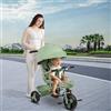 HUOLE Passeggino leggero e compatto da 0 mesi a 4 anni, capacità di carico massima di 25 kg, passeggino pieghevole, schienale reclinabile, 100 x 75 x 50 cm, verde