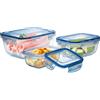 GUSTO CASA - Set 3 Contenitori in Polipropilene con coperchio ermetico Food Organizer