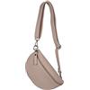 AMBRA Moda AmbraModa GLX10 - Borsa marsupio da donna uomo unisex, borsa a tracolla in vera pelle (Nuderosa)