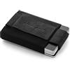 Jaimie Jacobs Nano Boy Mini Portafoglio Porta Carte di Credito sottile Mini Wallet Portafoglio uomo piccolo dal design minimalista Porta tessere slim tascabile (Pelle Di Bufalo Nero)