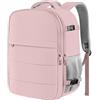 HOTOR Zaino - Zaino da Viaggio Aereo Bagaglio a Mano Approvato per Volo per Uomo e Donna, Zaino per Laptop da 15,6 e Accessori da Viaggio, per Lavoro, Affari, Weekend e Università, 30x20x44 (Rosa)